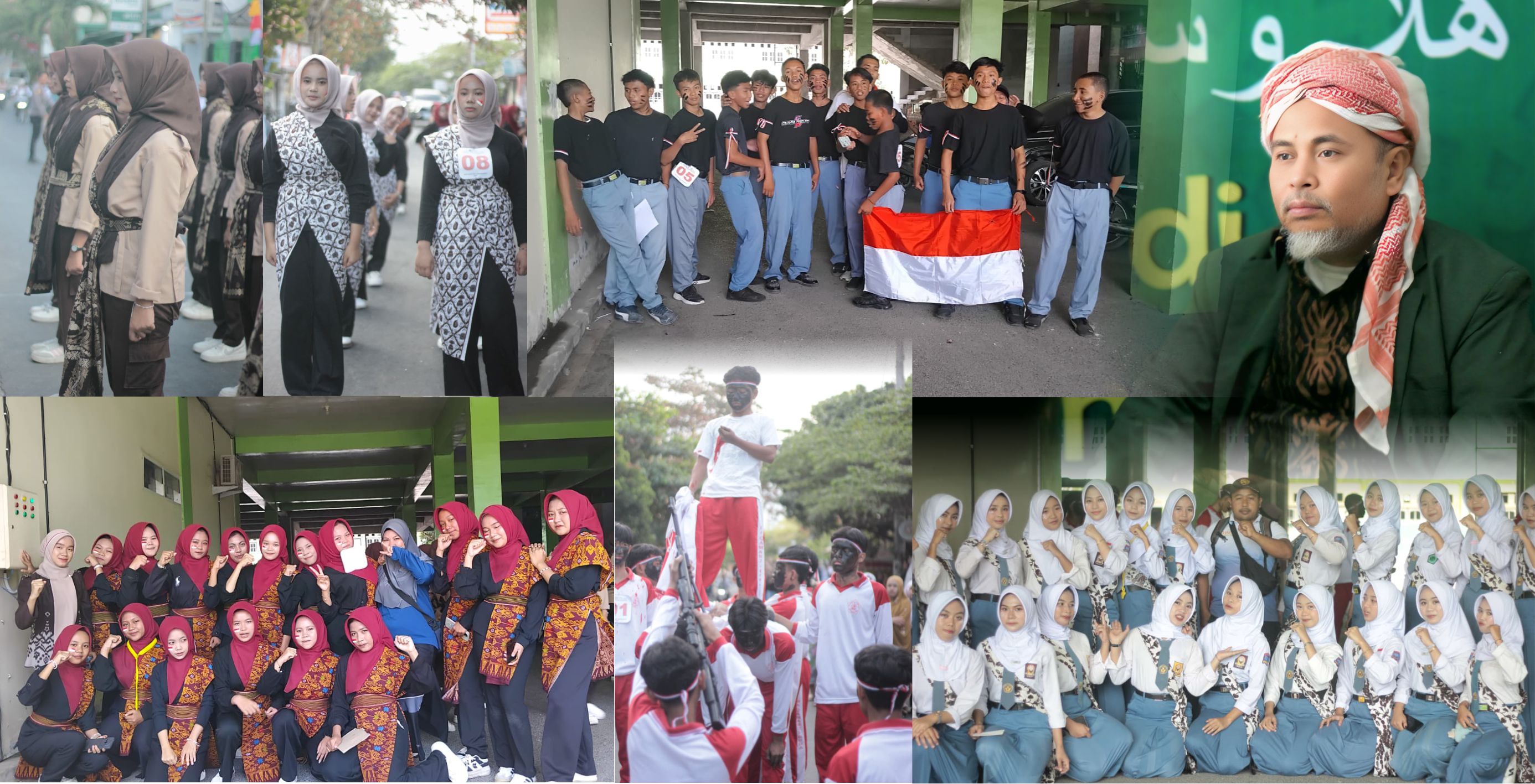 Siswa-Siswi MA Qamarul Huda Bagu Tampil Memukau dalam Lomba Gerak Jalan Desa Bagu