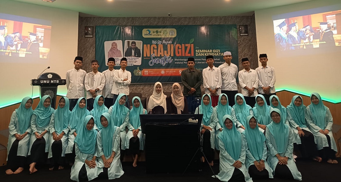 Siswa Siswi MA. Qamarul Huda Bagu Mengikuti Seminar Gizi dan Kesehatan Santri