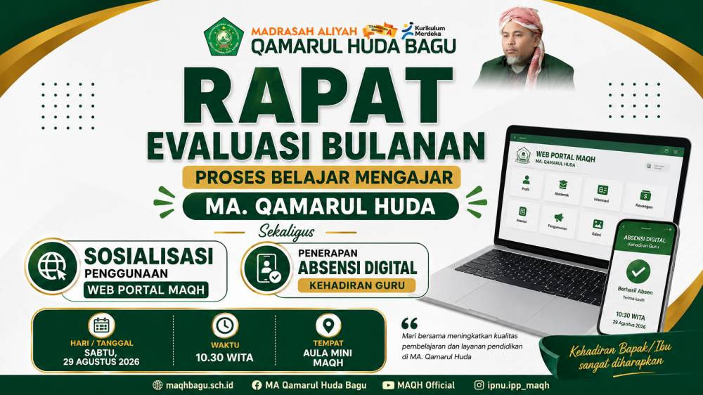 Rapat Evaluasi Bulanan dan Sosialisasi Web Portal dan Absensi Digital